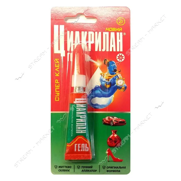 Клей Ціакрілан гель 2г універсальний секундний