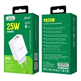Сетевое зарядное устройство Jokade JB027 USB плюс USB-C/PD25W/QC3.0 белое                           