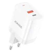 Сетевое зарядное устройство Jokade JB081 USB плюс USB-C/PD30W/QC3.0 белое                           