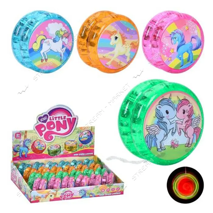 Игрушка Йо-йо со светом единорог 5.5см