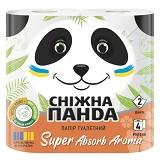 Туалетная бумага Снежная панда Super Absorb Aroma 2 слоя 4 рулона
