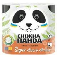 Туалетная бумага Снежная панда Super Absorb Aroma 2 слоя 4 рулона                                   