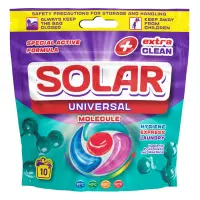 Капсулы для стирки белья Solar Universal MOLECULE 10шт Зип пакет                                    