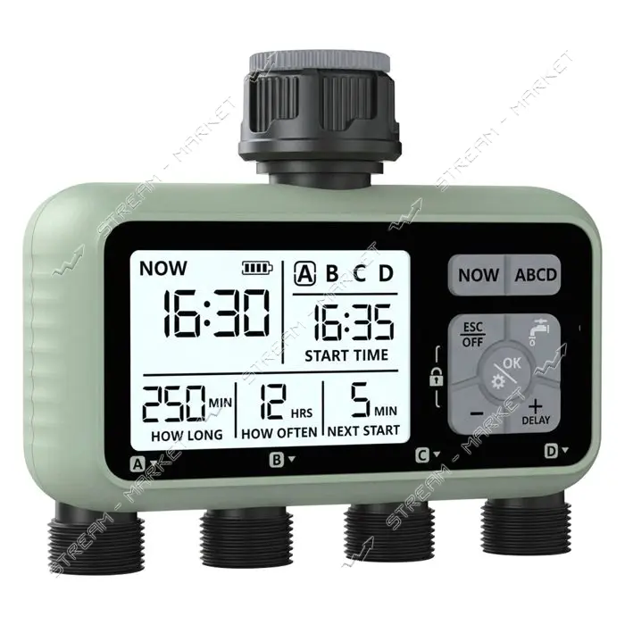 Программируемый электронный таймер Aquapulse HCT-379 4-х зонный
