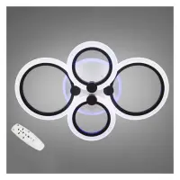 Люстра LED Diasha светодиодная с пультом диммером и подсветкой A8022/4BK 80Вт 16х40х43см черный