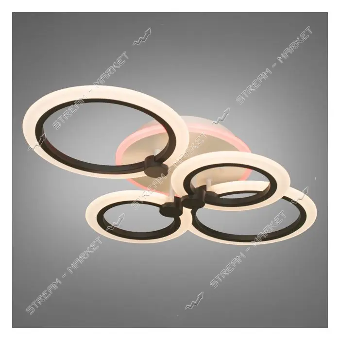 Люстра LED Diasha светодиодная с пультом диммером и подсветкой A8022/4BK 80Вт 16х40х43см черный     