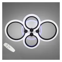 Люстра LED Diasha світлодіодна з пультом та димером A8022/4 BK LED 3color 80Вт 13х40х62см чорний