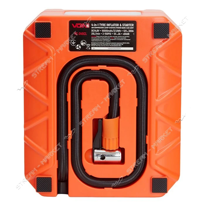 Компрессор VOIN K-25 150psi 4в1 14.8V 37wh 10000mAh бустер павербанк фонарь                         
