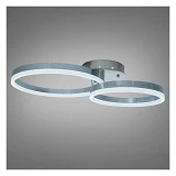 Люстра Diasha кольца 50W пульт 2539NEW HR dimmer матовый хром                                       