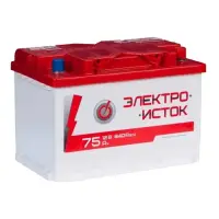 Аккумулятор Электроисток 75Ah Ев минус/плюс 40EN 278х175х190                                        