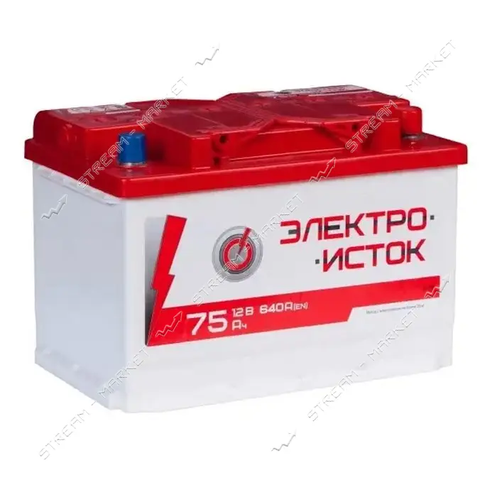 Аккумулятор Электроисток 75Ah Ев минус/плюс 40EN 278х175х190                                        