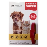 Ошейник антиблошиный Барьер для котов 32.5см красный                                                