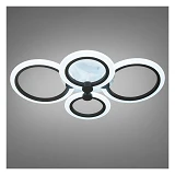 Люстра LED светодиодная Diasha с пультом и диммером A8022/4BK 80Вт 13х40х62см черный