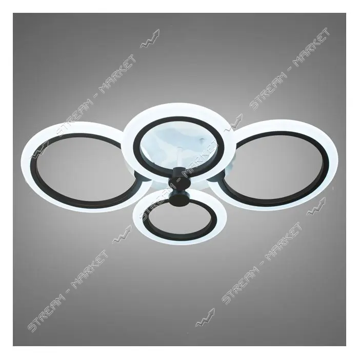 Люстра LED светодиодная Diasha с пультом и диммером A8022/4BK 80Вт 13х40х62см черный