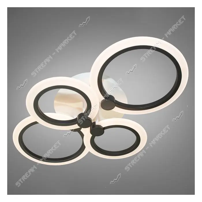 Люстра LED светодиодная Diasha с пультом и диммером A8022/4BK 80Вт 13х40х62см черный