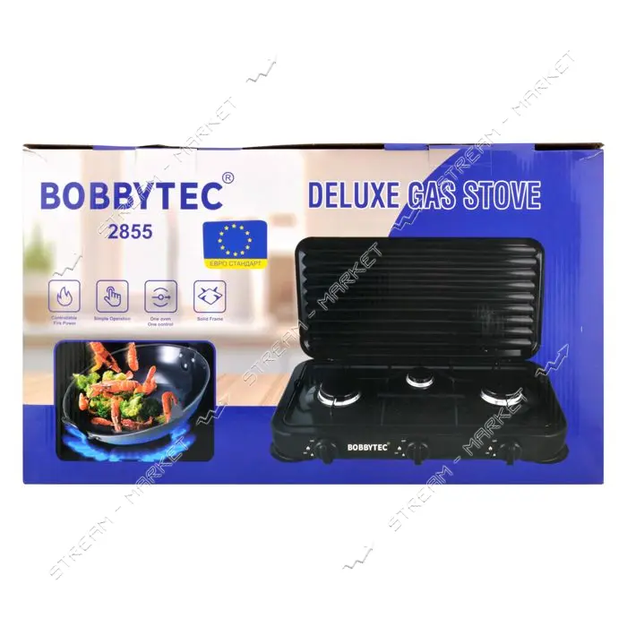 Газовая плита Bobbytec 2855 3 конфорки                                                              