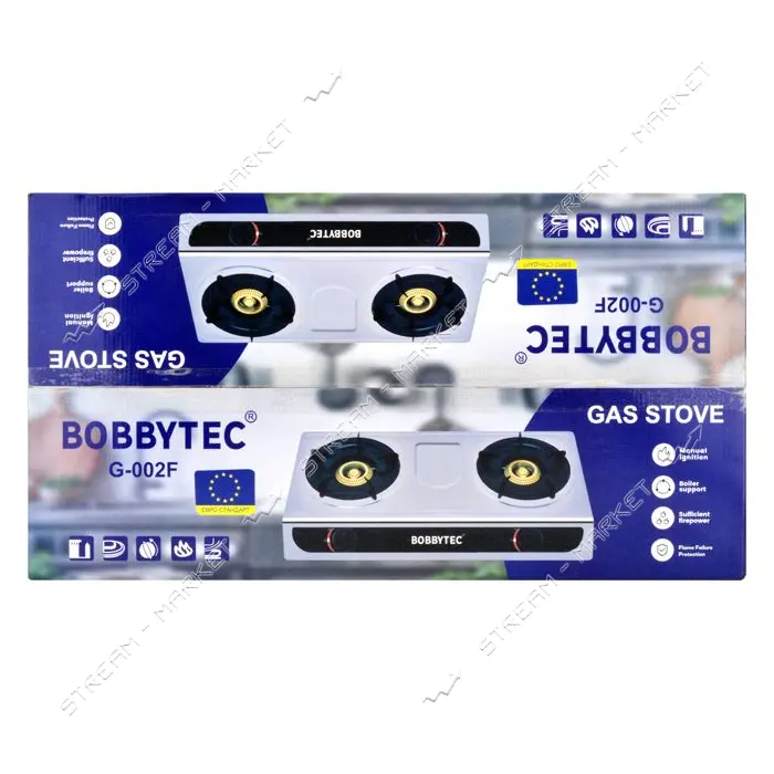 Газовая плита Bobbytec G-002F 2 конфорки                                                            