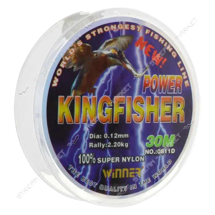 Леска KINGFISHER 30мх0.12мм тест 2.2кг                                                              