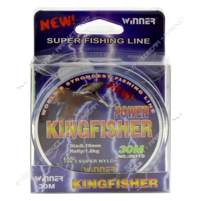 Леска KINGFISHER 30мх0.1мм тест 1.8кг                                                               