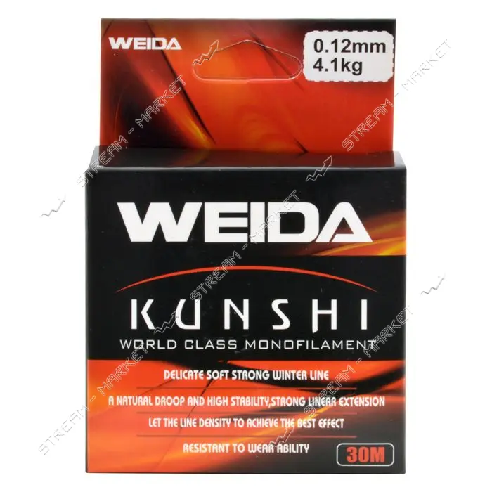 Леска Weida 30мх0.12мм тест 4.1кг                                                                   