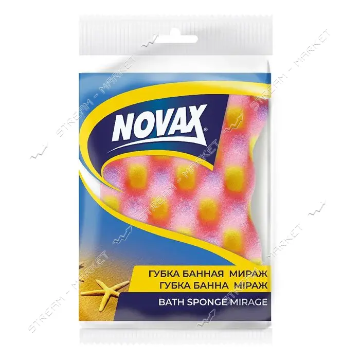 Губка банная Novax Mirage 1шт                                                                       