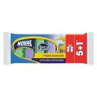 Губки кухонні Novax 5шт плюс 1 тш                                                                   