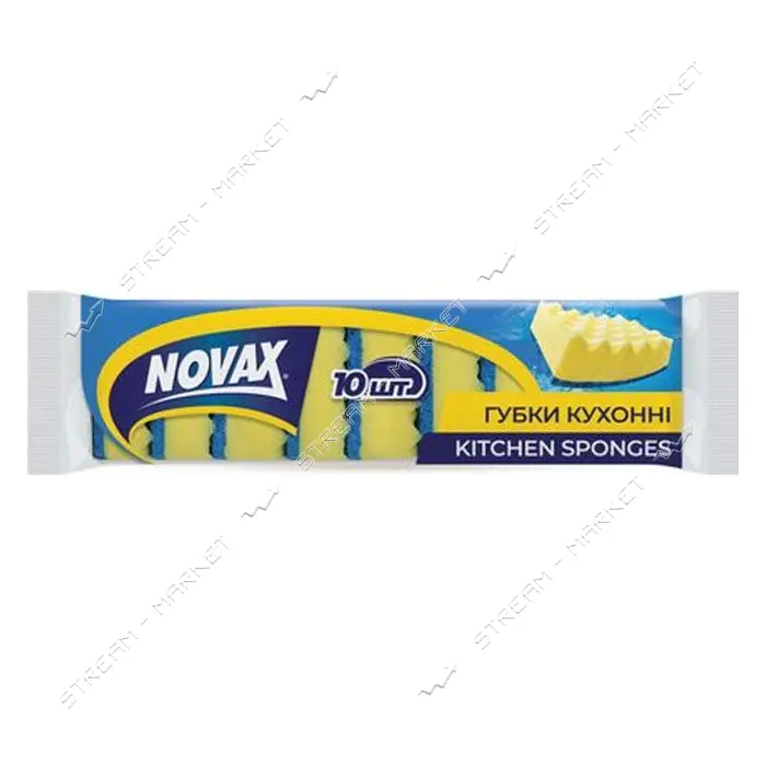 Губка кухонная Novax Большая эконом 10шт