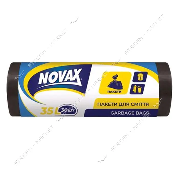 Пакеты для мусора Novax 35л 30шт                                                                    
