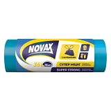 Пакеты для мусора Novax c затяжкой 35л 15шт синий