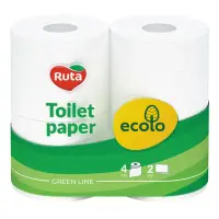 Бумага туалетная Ecolo 4 шт                                                                         