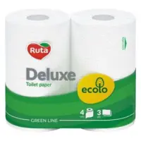 Бумага туалетная Ecolo Deluxe 4 шт                                                                  