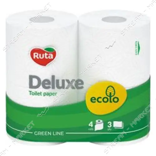 Бумага туалетная Ecolo Deluxe 4 шт