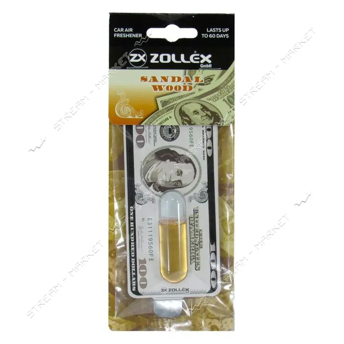 Автомобильный ароматизатор воздуха Zollex 17004 Dollar Sandal wood 5мл
