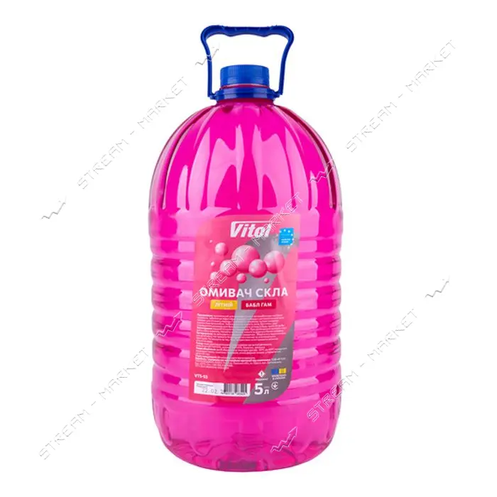 Омыватель для стекла Vitol летний 5л бутылка Бабл гам                                               