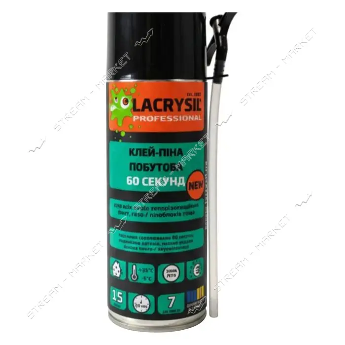 Клей-пена бытовая LACRYSIL 60 секунд 320г                                                           