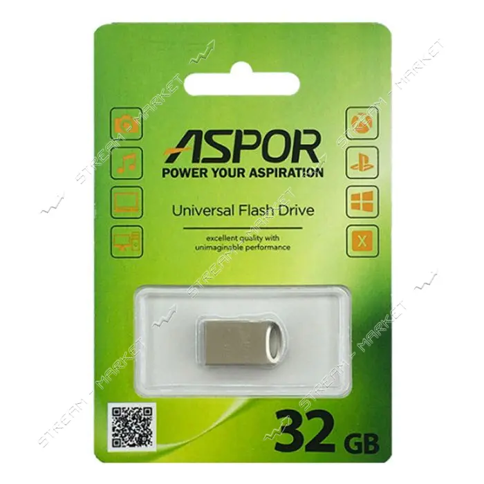 Флешка Aspor 32GB AR 105 серебро