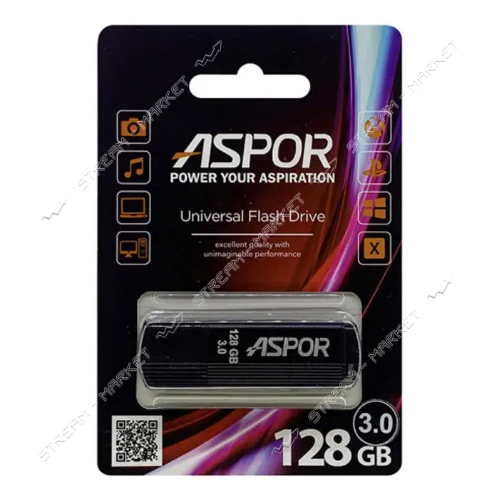 Флешка Aspor 128GB AR 121 черная