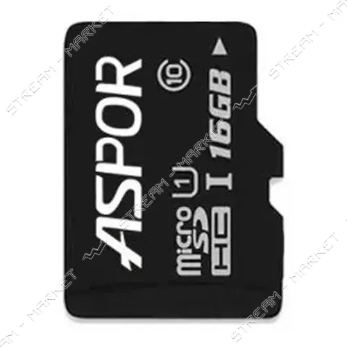 Карта памяти Aspor 16GB MicroSDHC Class 10                                                          