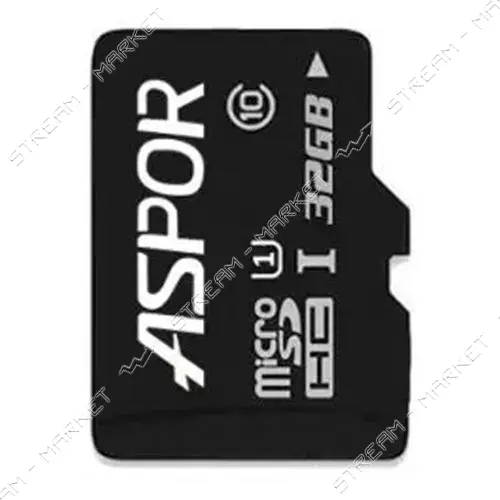 Карта памяти Aspor 32GB MicroSDHC Class 10                                                          