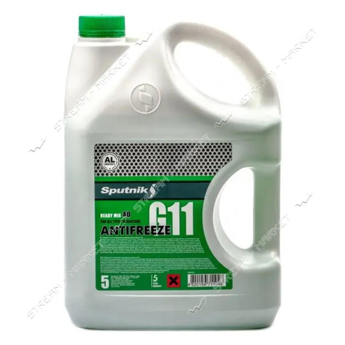 Антифриз Sputnik -40 G11 5кг зеленый