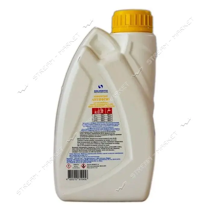 Антифриз Solventis -37 G11 плюс 1кг желтый                                                          