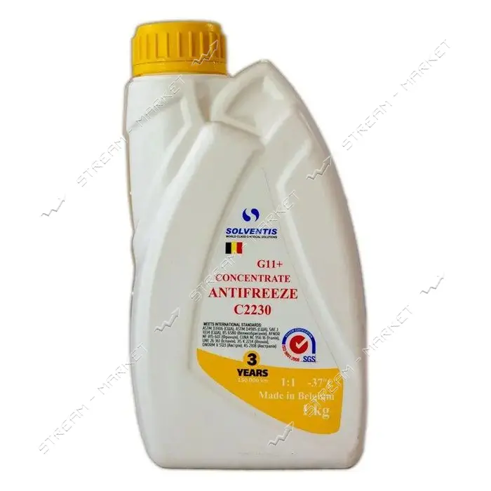 Антифриз Solventis -37 G11 плюс 1кг желтый                                                          