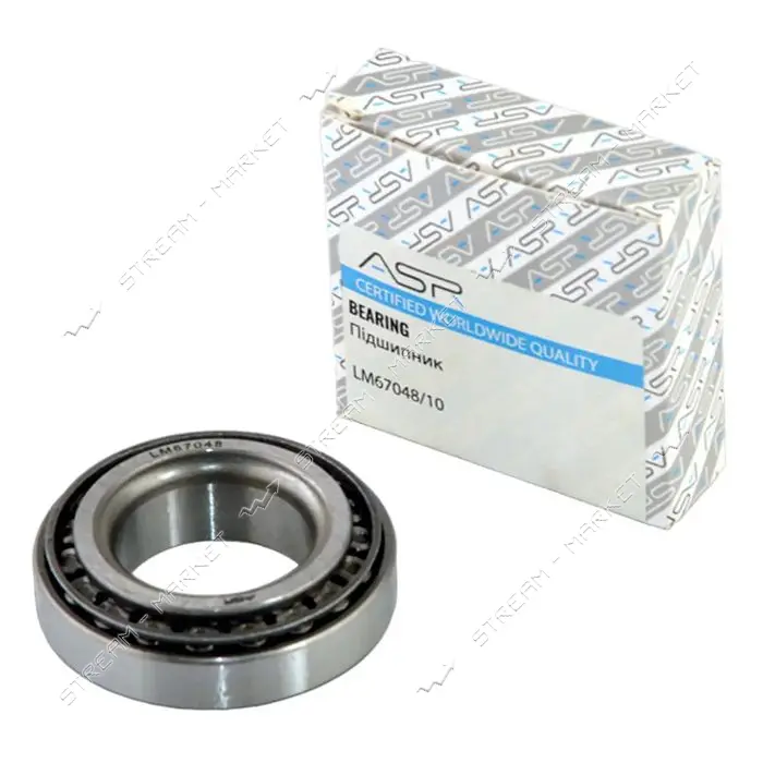 Подшипник роликовый ASR конический LM67048/10 JD8187/JD8225