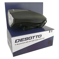 Фара велосипедная с сигналом Desotto JY-575J-B                                                      