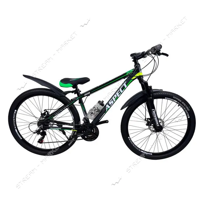Велосипед CrossBike Aspect алюмінієва рама 15" колесо 27.5" black green