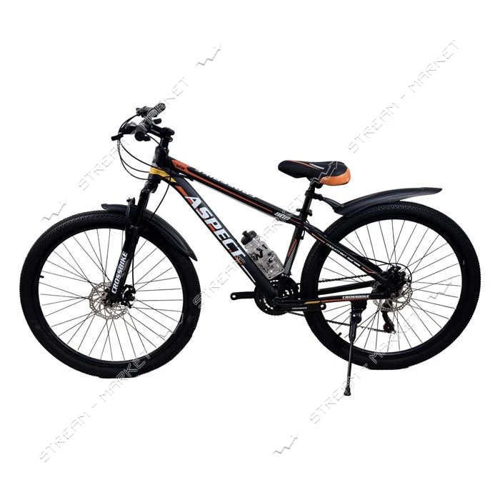 Велосипед CrossBike Aspect алюминиевая рама 15" колесо 27.5" black orange