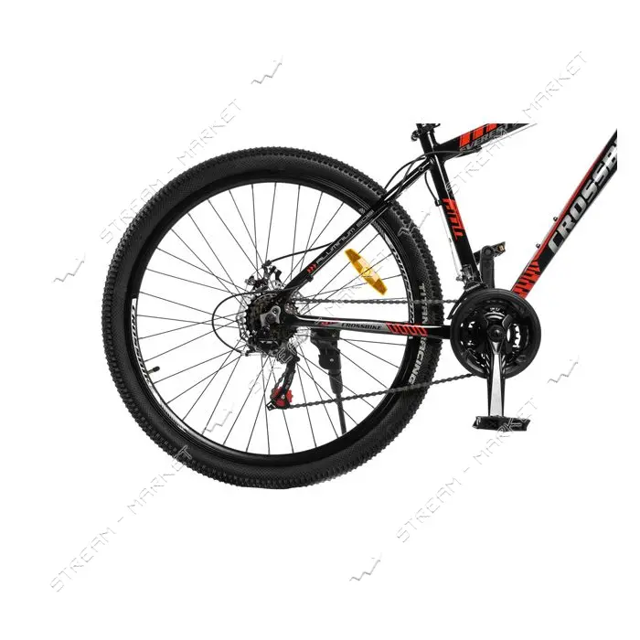 Велосипед CrossBike Everest алюминиевая рама 17" колесо 27.5"  black red                            