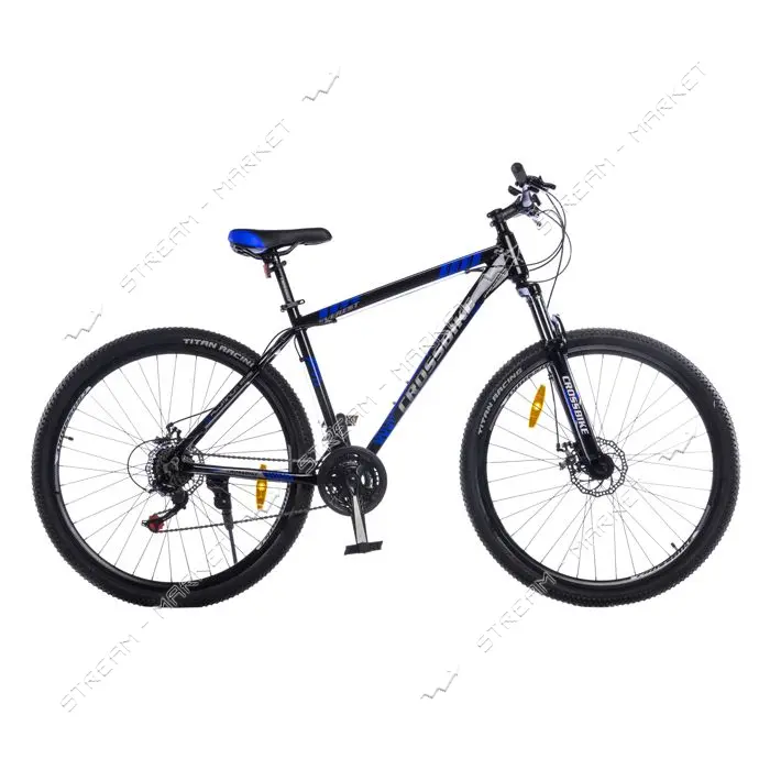 Велосипед CrossBike Everest алюминиевая рама 21" колесо 29"  black blue                             