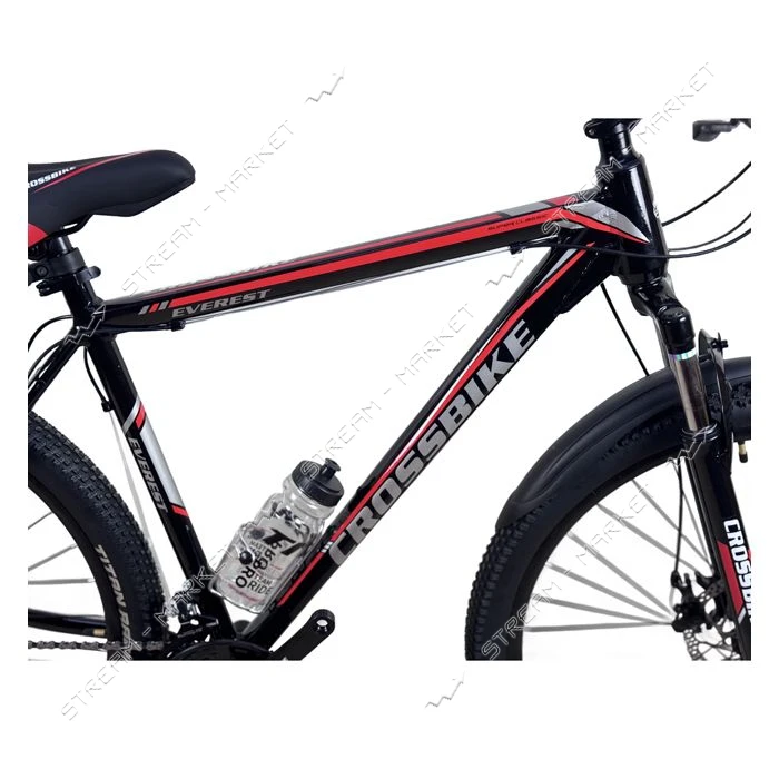 Велосипед CrossBike Everest алюминиевая рама 21" колесо 29"  black red                              