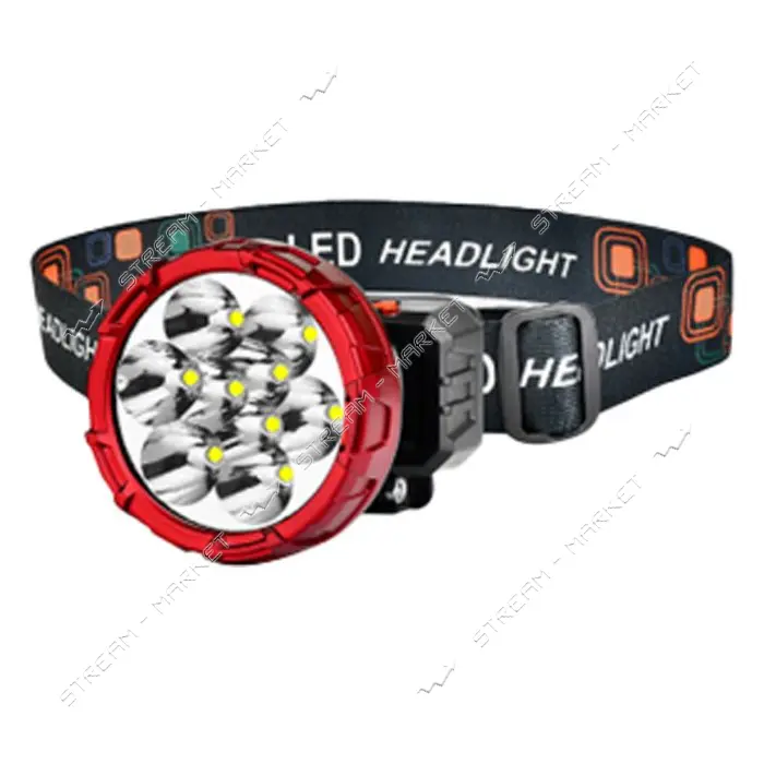 Фонарь налобный HX-208-9 Li-ion аккумулятор 1x14500